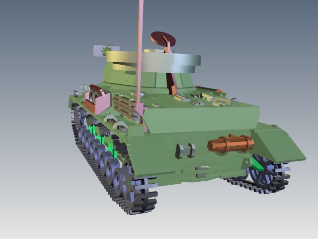 Panzerkampfwagen IV德军坦克模型3D图纸 Solidworks设计 附STEP